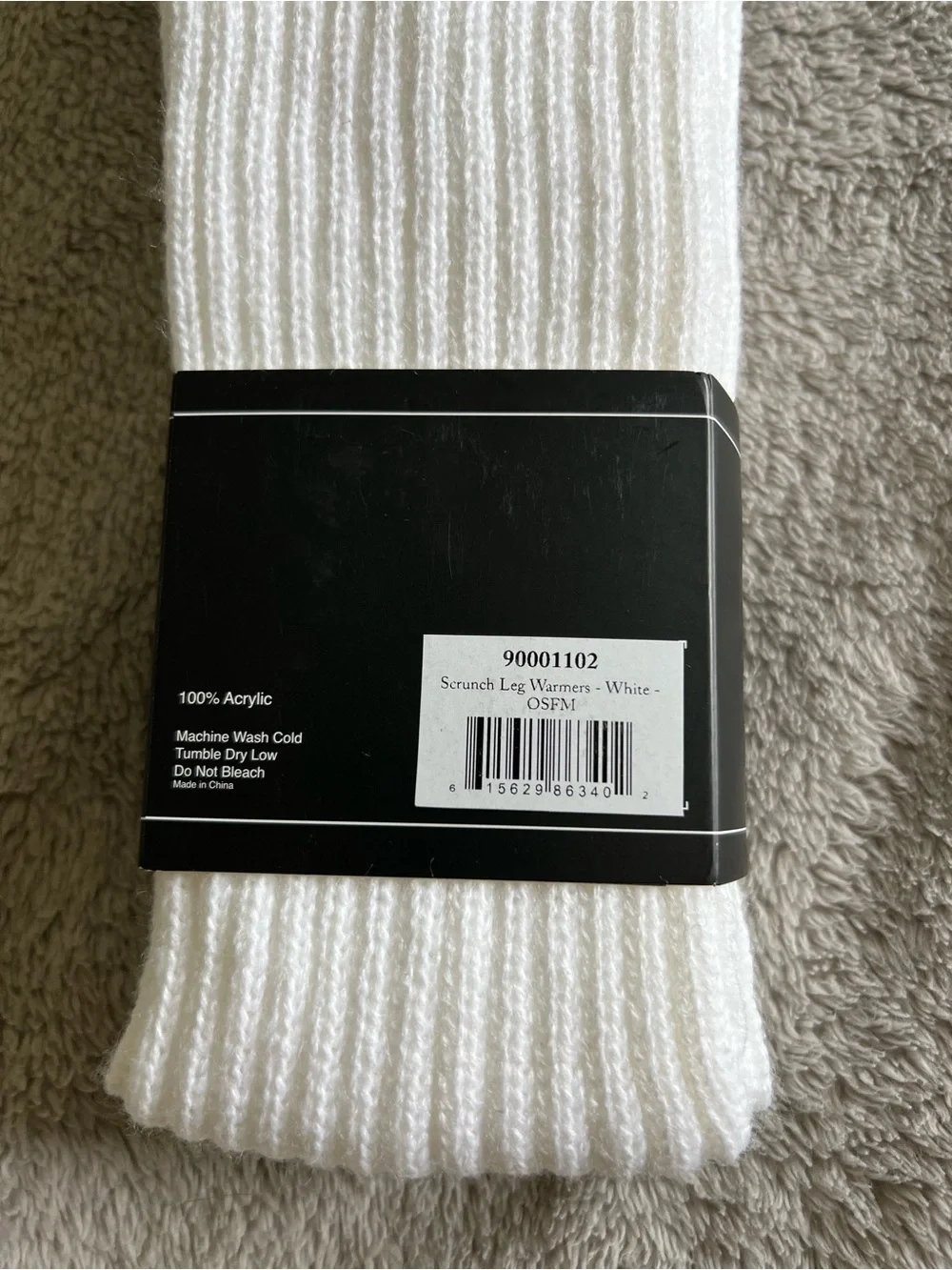 NEW! Bombshell Sportswear White Scrunch Leg Warmer socks